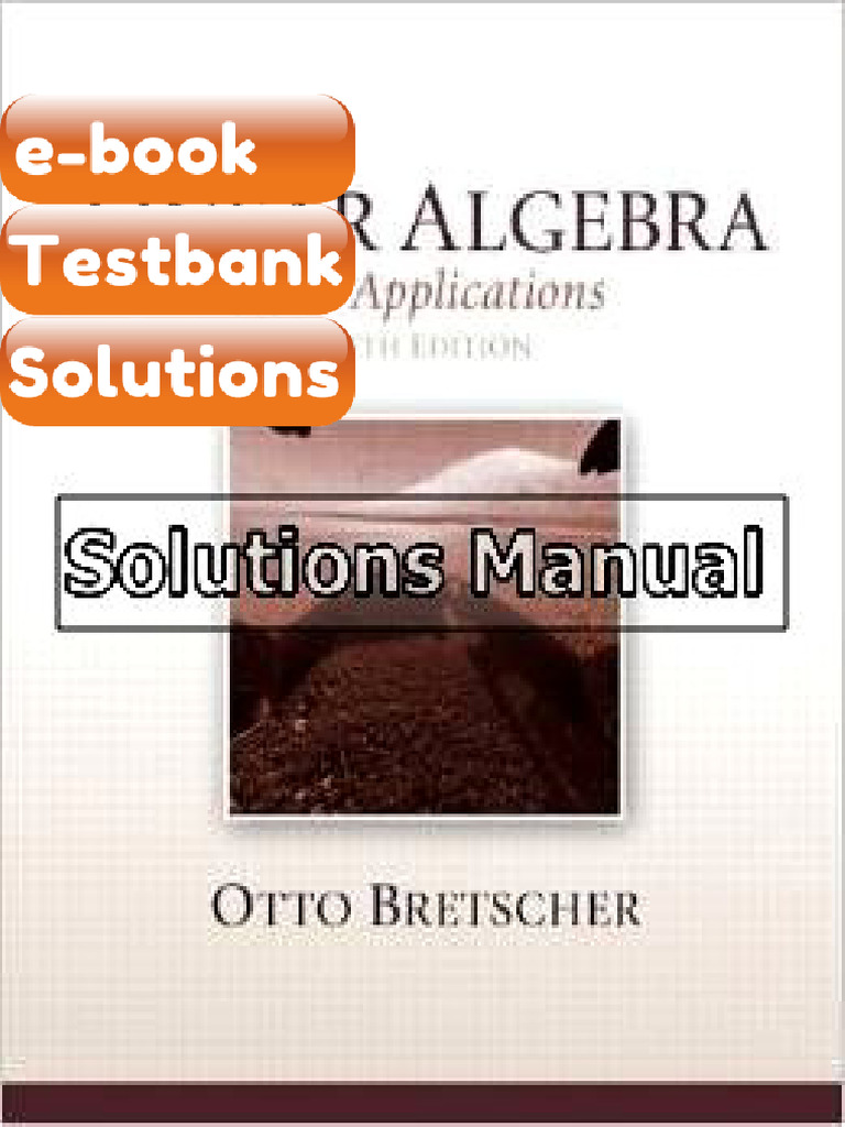 Testbank Linear Algebra With Applications 5th Edition Bretscher ...