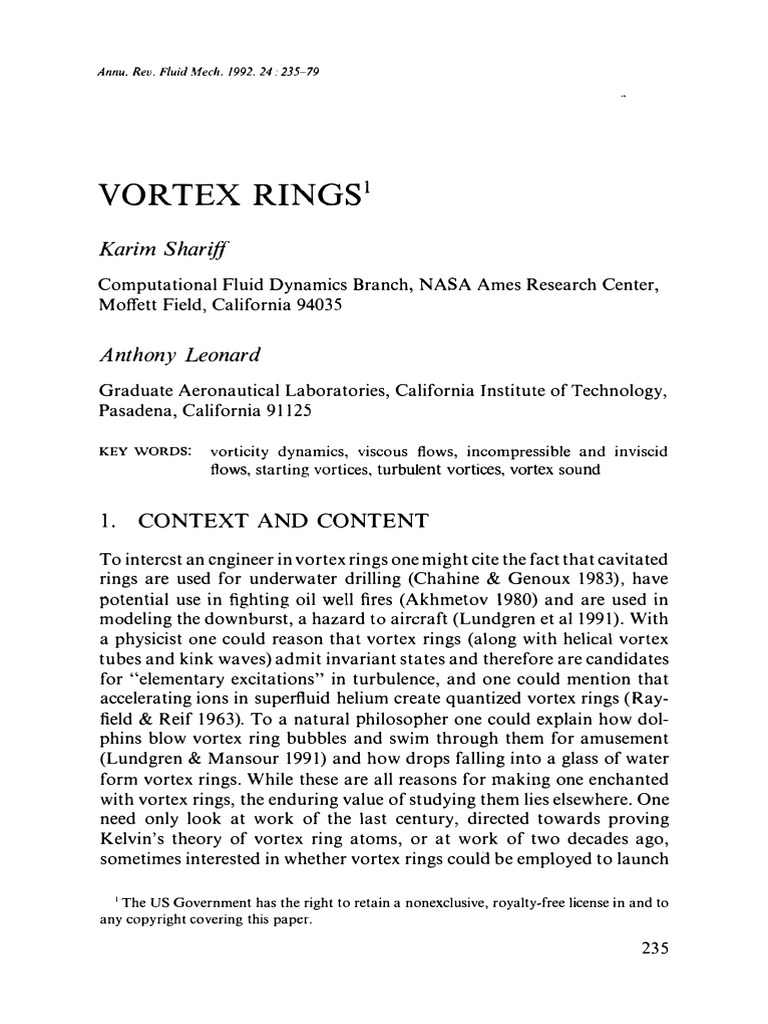 Vortex Rings | PDF | Vortices | Viscosity