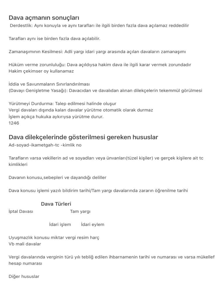 Dava açmanın sonuçları | PDF