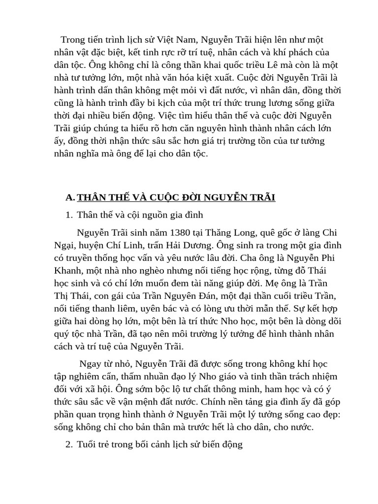 NGUYỄN TRÃI | PDF