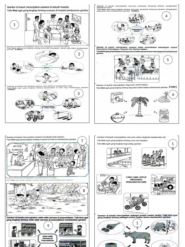 Bina Ayat Berpandukan Gambar Rajah | PDF