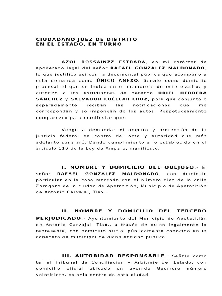 Juicio de Amparo Indirecto 5 | PDF | Estatuto de limitaciones | Caso de ley