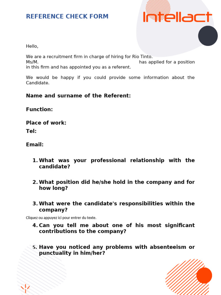 Reference Form | PDF