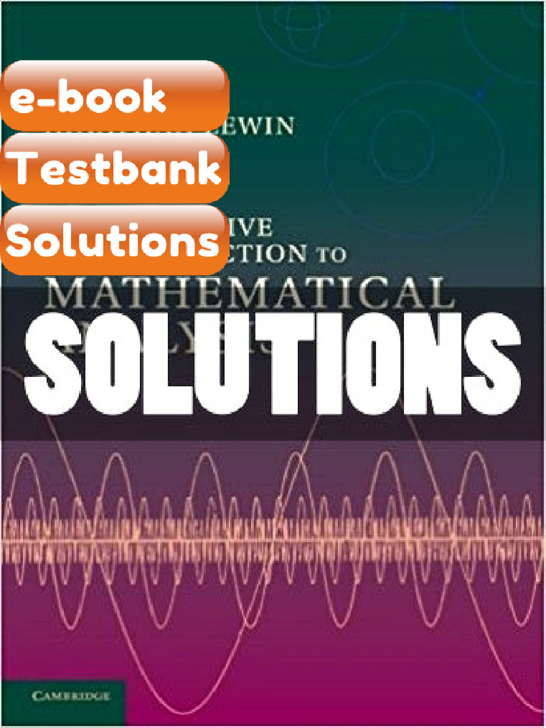 Testbank Solutions Interactive Introduction to Mathematical Analysis 1 ...