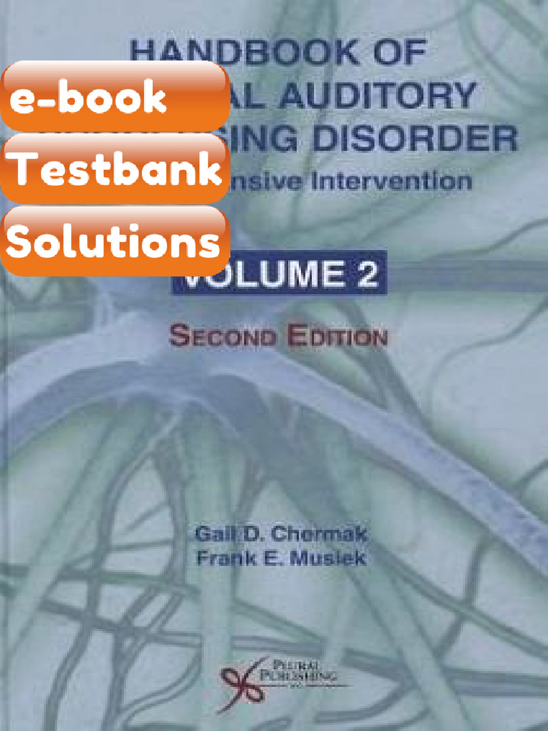 Testbank Handbook of Central Auditory Processing Disorder Comprehensive ...