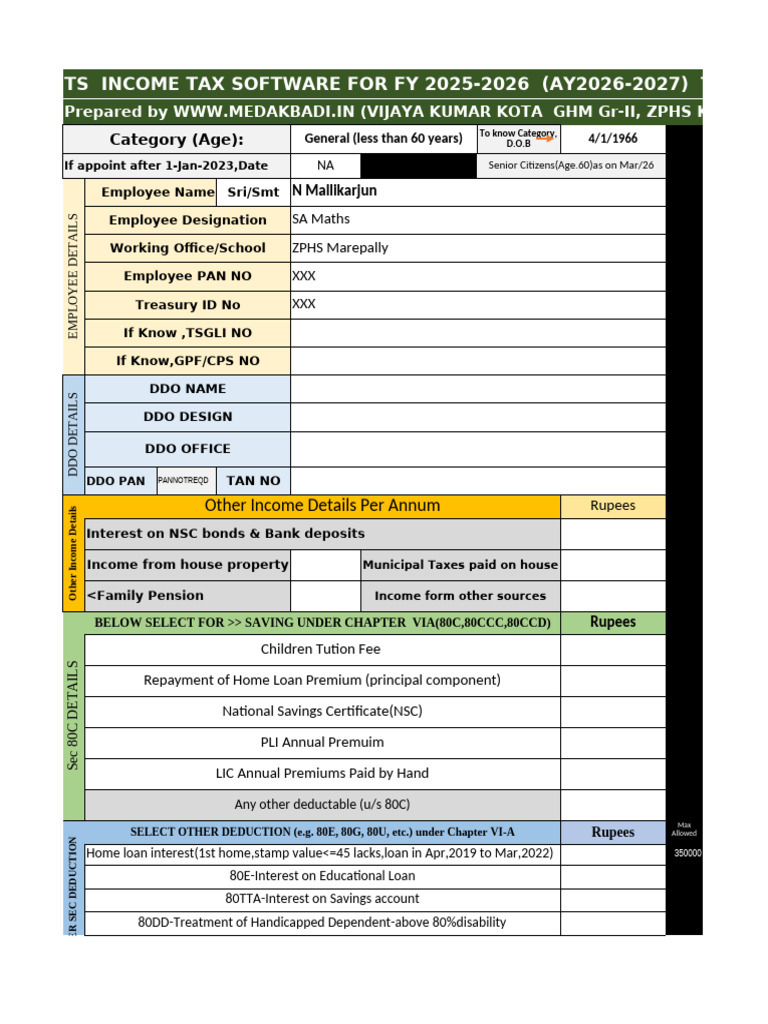 Ts It Fy 2025-26 - Income Tax Software (WWW - Medakbadi.in) 04.02.2026 ...