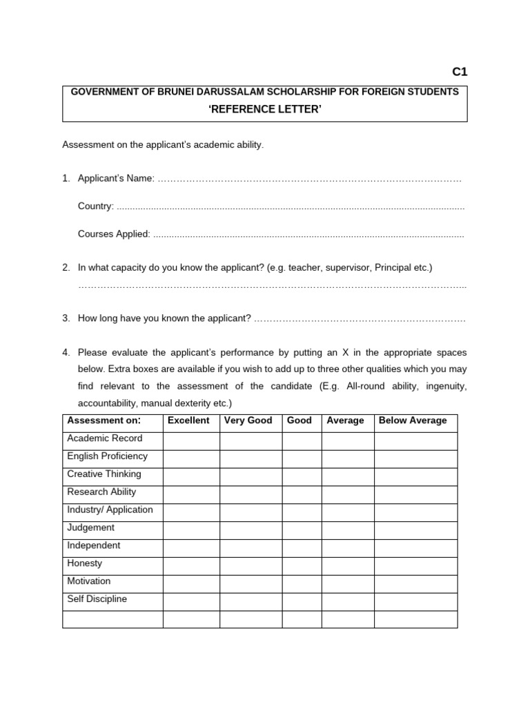 Reference Letter - c1 and c2 | PDF
