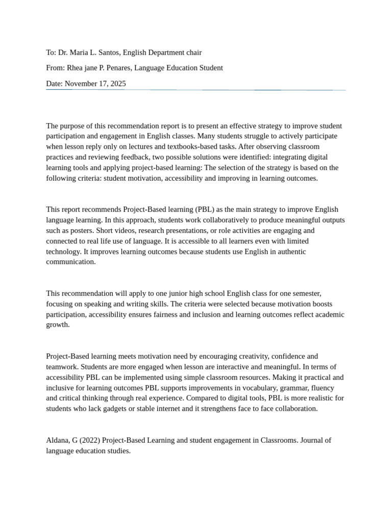 Recommendations | PDF