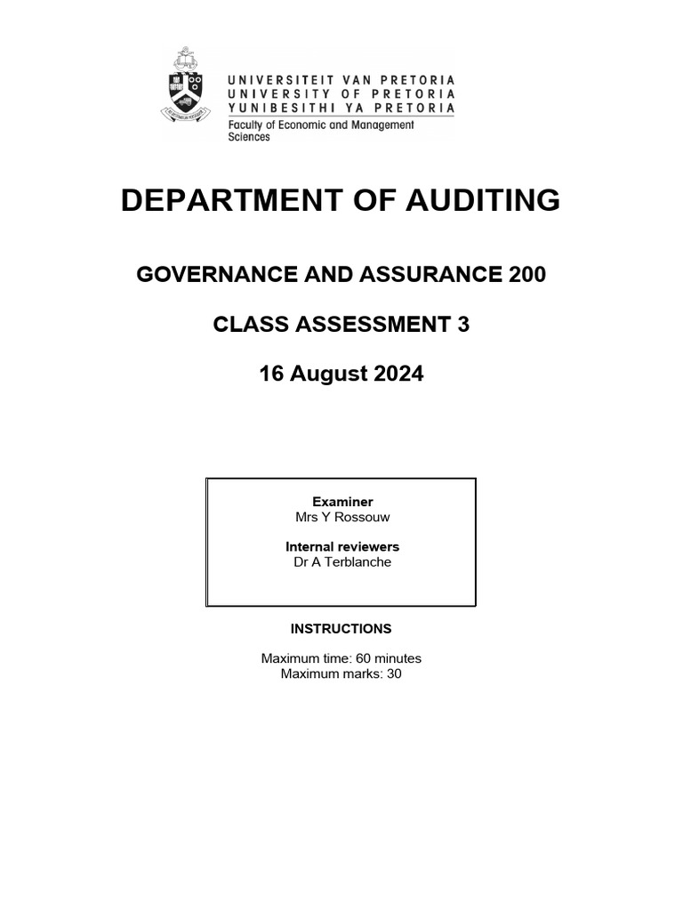CT 3 Q | PDF | Fixed Asset | Audit