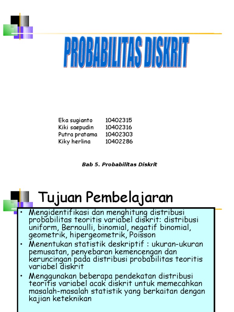 Contoh Soal Distribusi Peluang Binomial : Contoh Soal Distribusi Peluang Binomial Terbaru 2019 - Hal ini tentunya akan lebih.