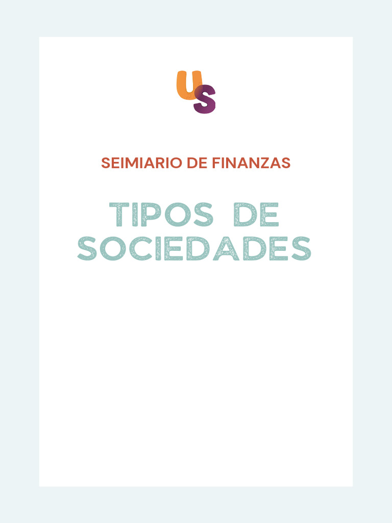 Tipos de Sociedades de Una Empresa | PDF | Sociedad de responsabilidad ...