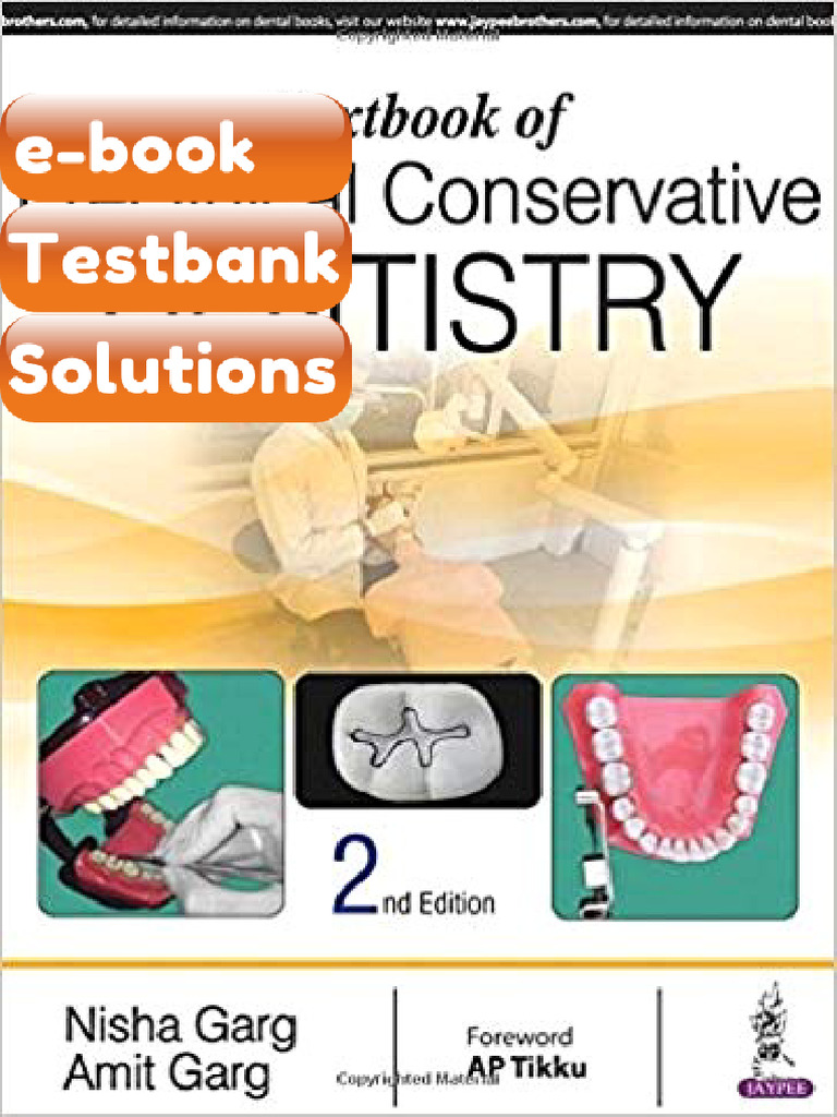 Testbank Textbook of Preclinical Conservative Dentistry 2nd Edition by ...