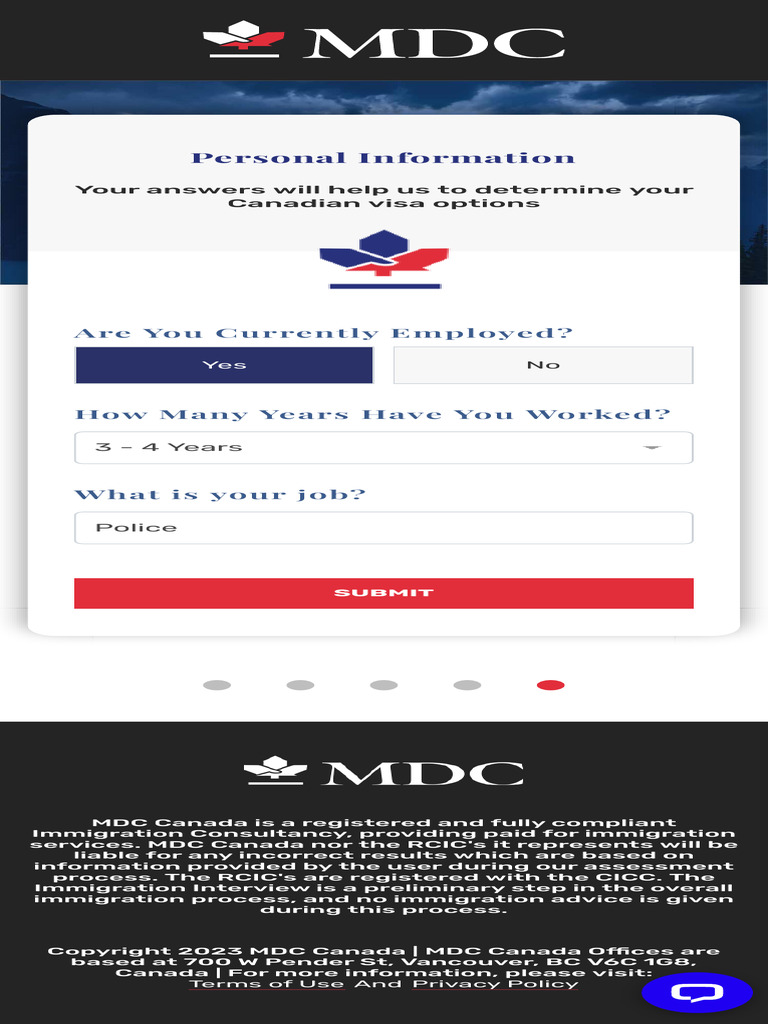 MDC Canada - Eligibility Evaluation - Apply Online | PDF
