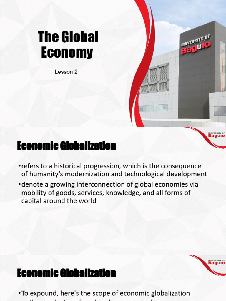 Lesson 2 the Global Economy.pptx | PDF | Globalization | Bretton Woods ...