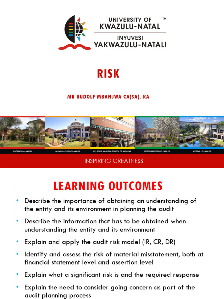 Week 5 - Risk - Student copy (2) | PDF | Audit | Going Concern