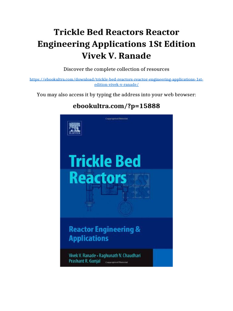 Trickle Bed Reactors Reactor Engineering Applications 1st Edition Vivek ...