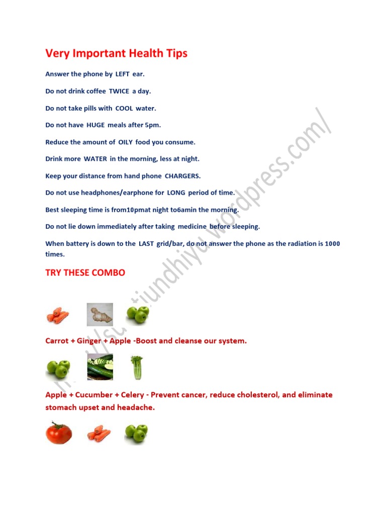 Essential Health Tips for Wellness | PDF