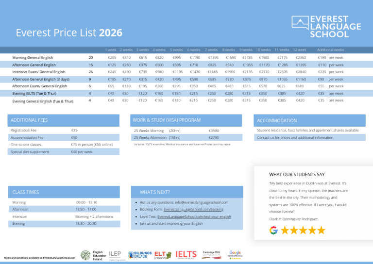 Everest Course Price List 2026 | PDF | Qualifications