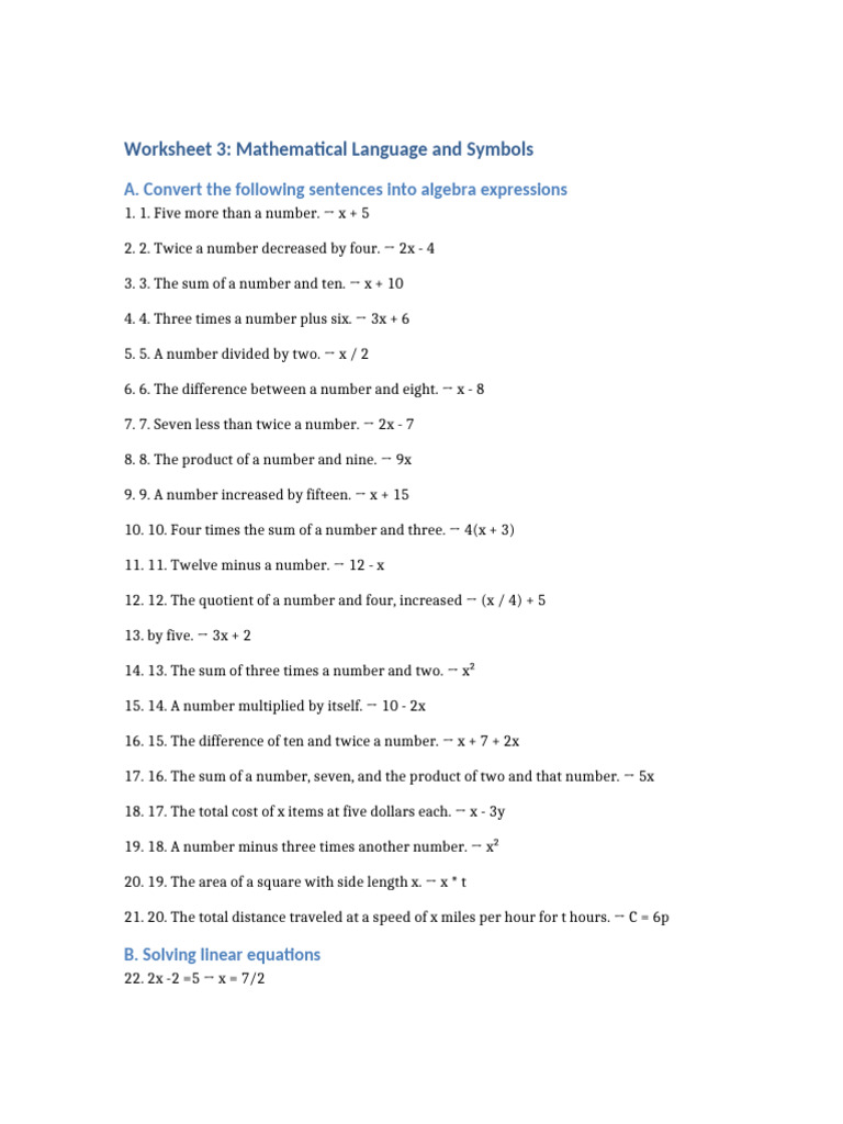 Worksheet With Answers | PDF