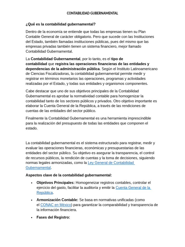 Contabilidad Gubernamental | PDF | Contabilidad | Presupuesto