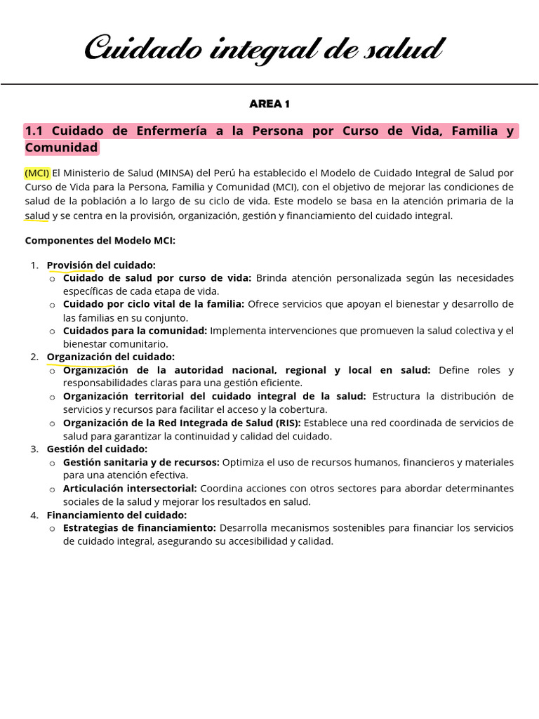 Cuidado Integral de Salud | PDF | Enfermería | Vejez