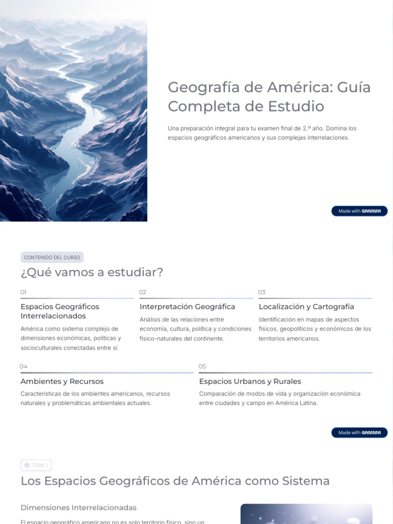 Geografia de America Guia Completa de Estudio | PDF | Américas | Área rural
