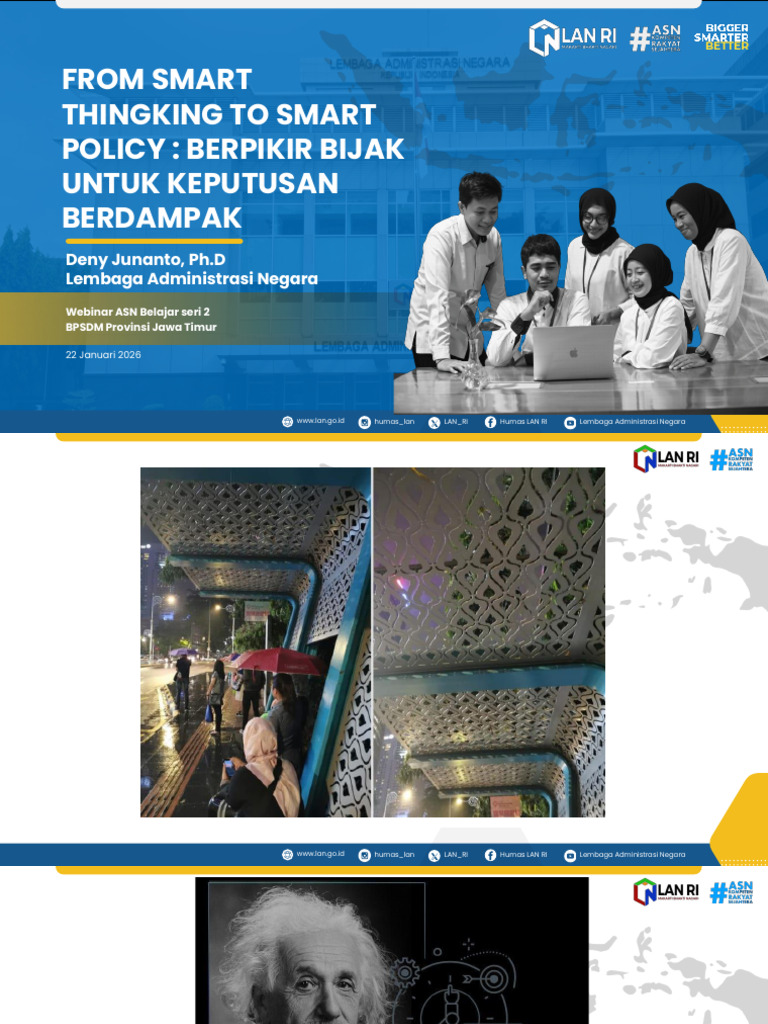 Paparan Smart Thinking To Smart Policy BPSDM Jatim | PDF