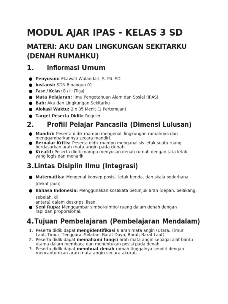 Modul IPAS Sub 1 | PDF