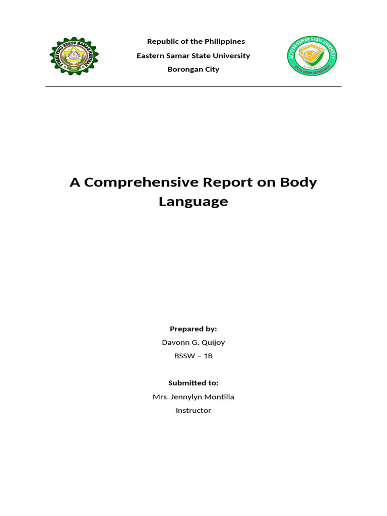 CWR. ComDoc. Body Language | PDF | Body Language | Facial Expression