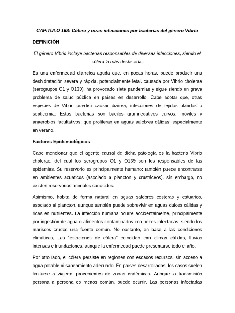 COLERA | PDF | Diarrea | Cólera