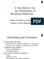 Tivoed: The Effects of Ad-Avoidance Technologies On Broadcaster Behaviour