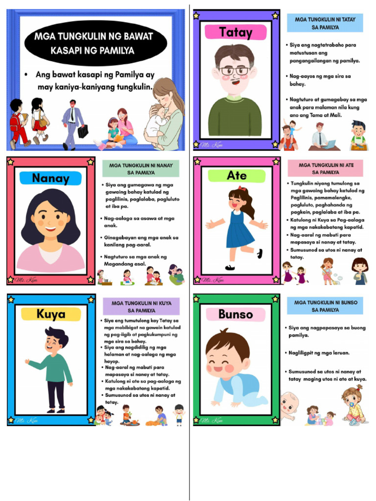 Tungkulin NG Bawat Kasapi NG Pamilya | PDF