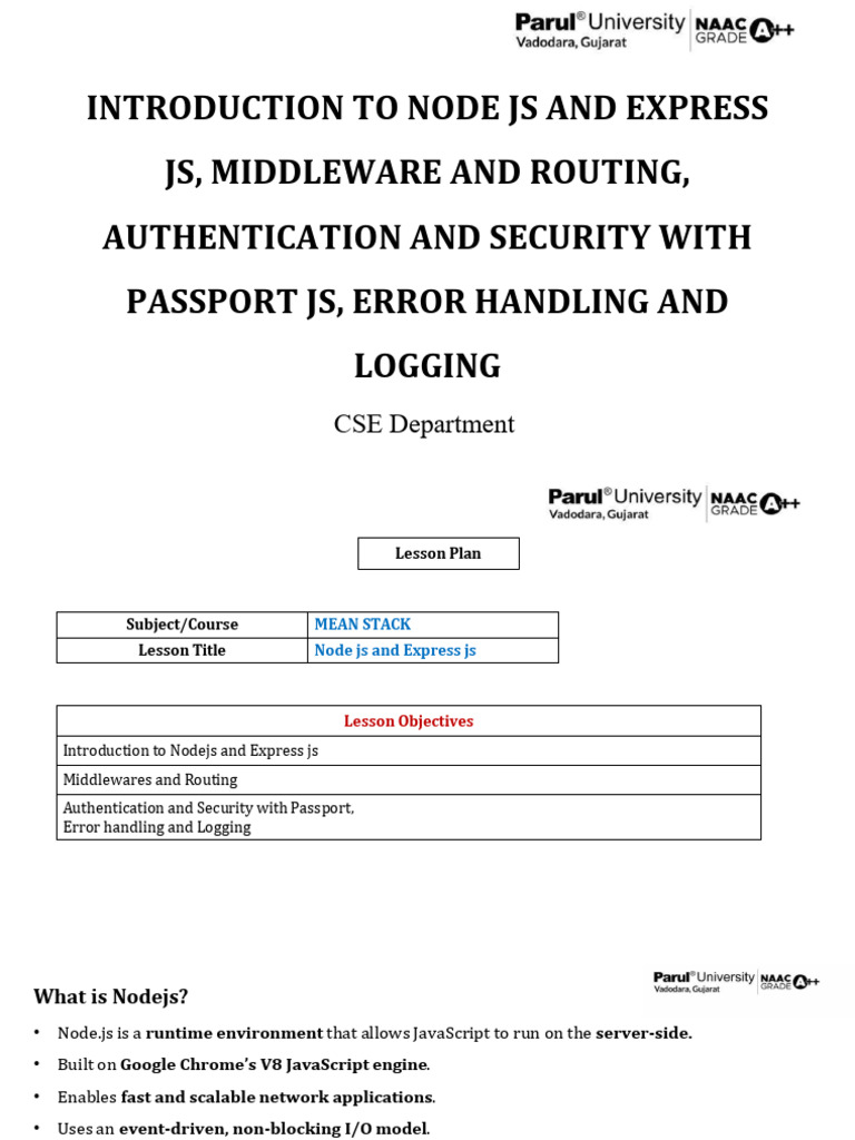 Unit-3 - Introduction of Node and Express | PDF