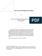 Patent Renewal Fees and Self-Funding Patent Offices: Joshua S. Gans, Stephen P. King and Ryan Lampe