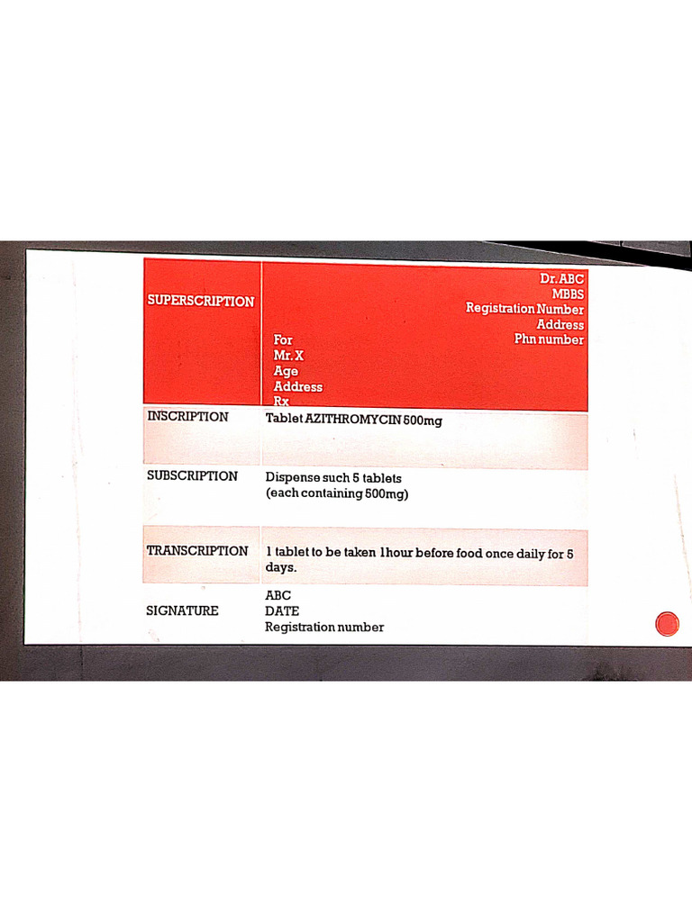 Prescription Writing | PDF