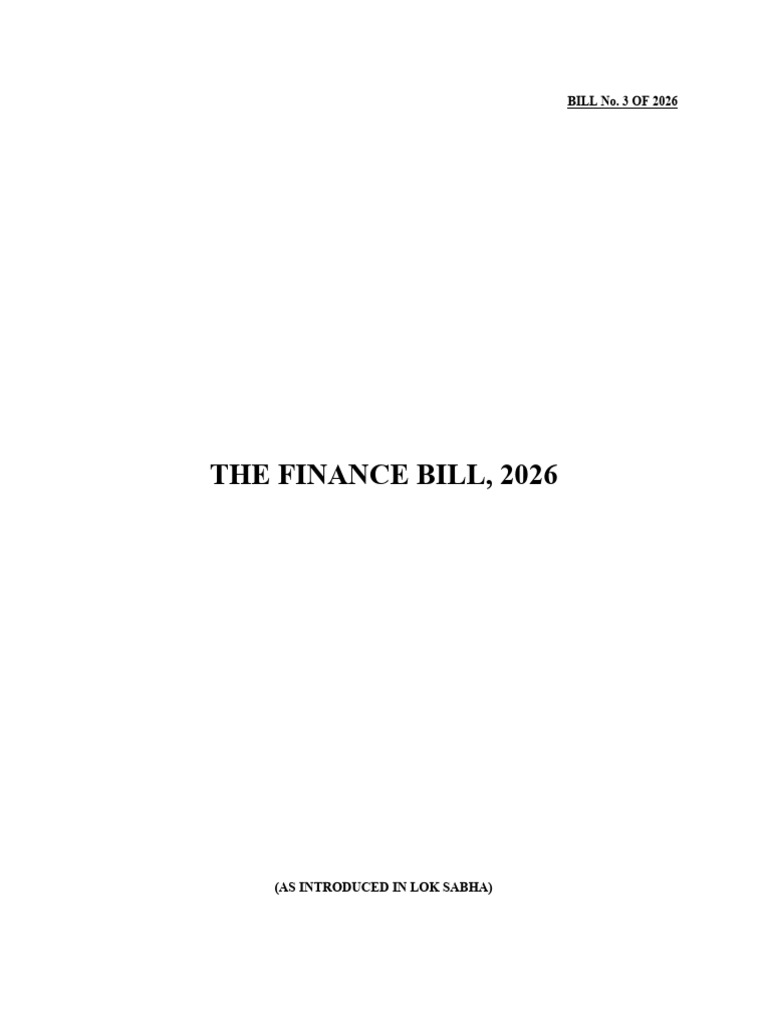 Finance Bill 2026 | PDF | Income Tax | Taxes
