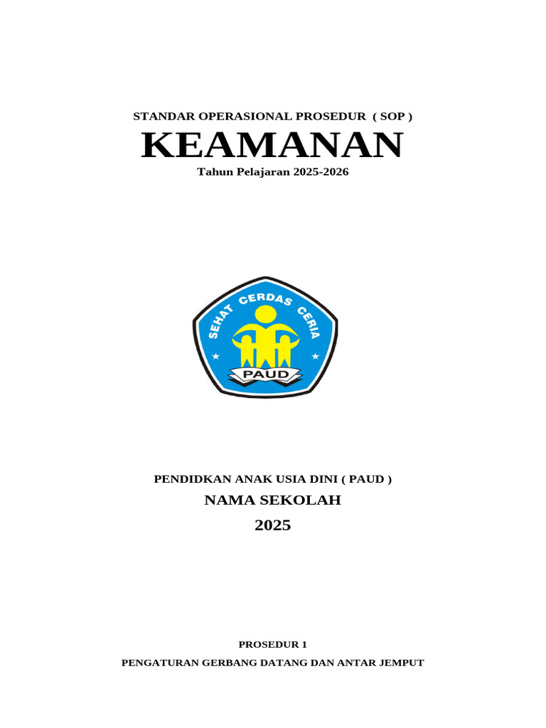 Sop Keamanan Model 1 | PDF