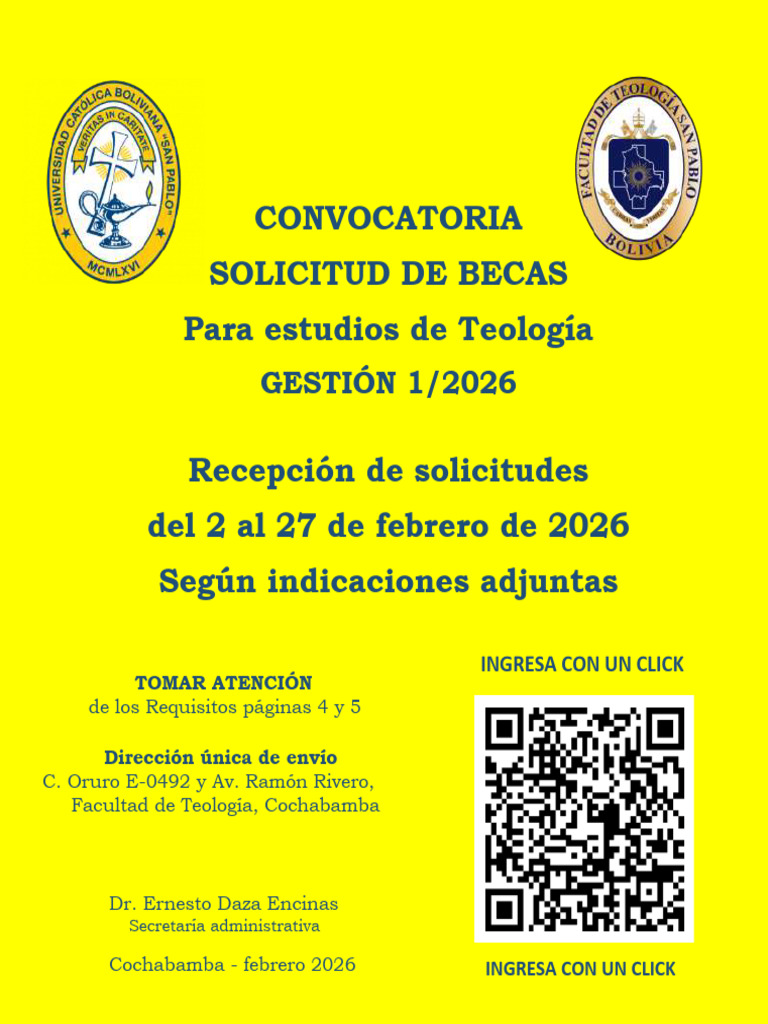 Convocatoria A Solicitud de Becas 1 2026 | PDF