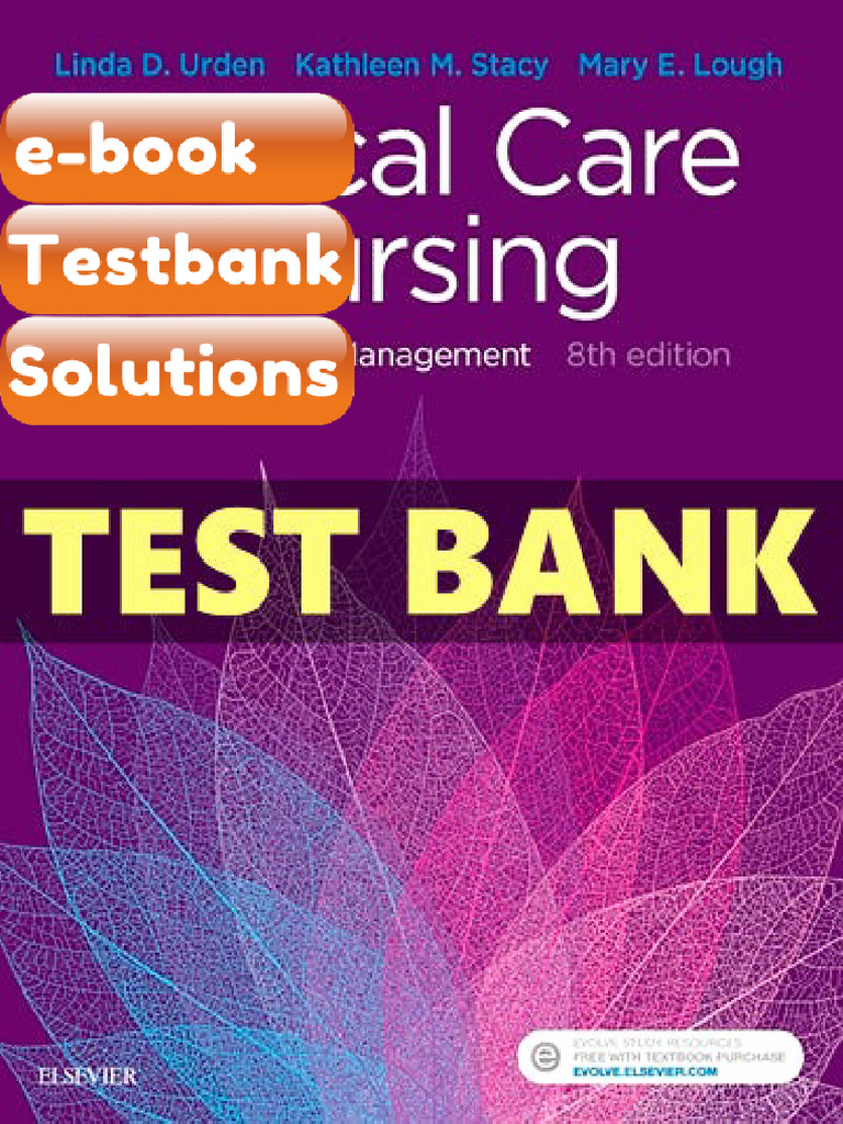Testbank Critical Care Nursing 8 Ed Urden Download | PDF | Subscription ...