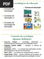 As bases sociológicas da educação