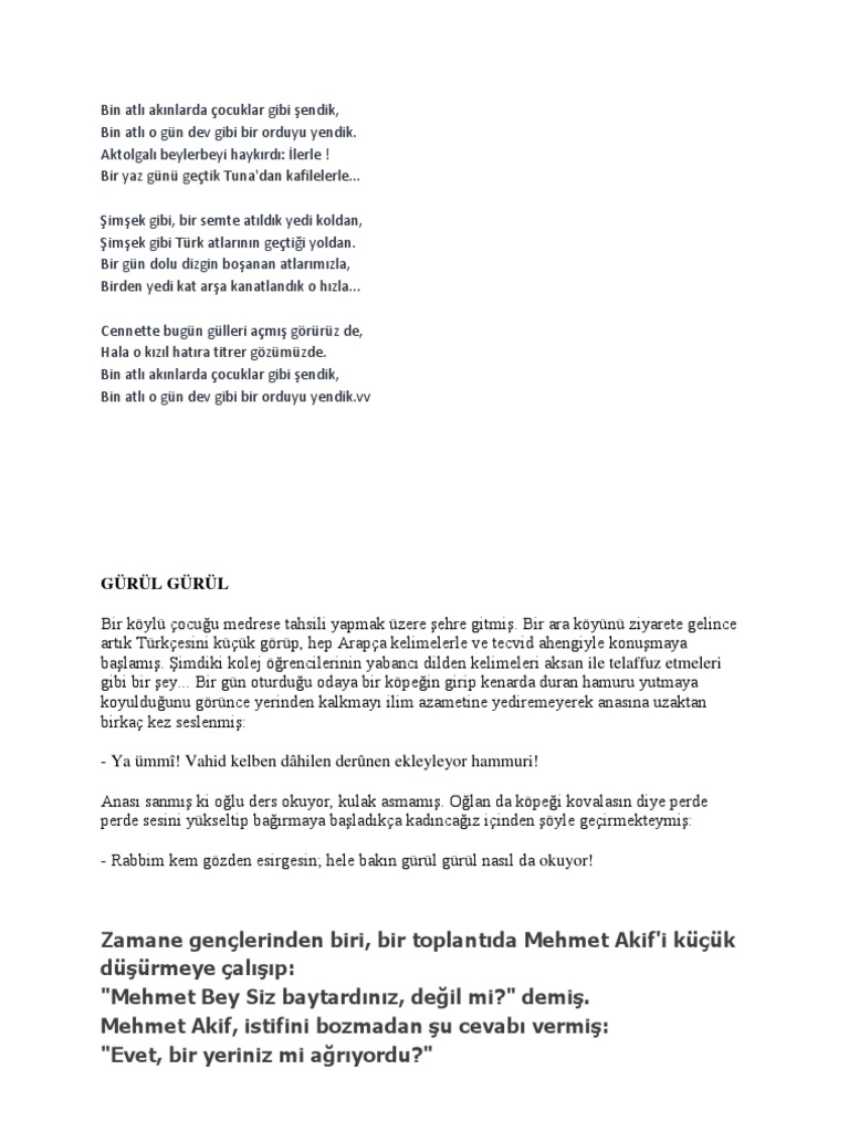 bin atli akinlarda cocuklar gibi sendik