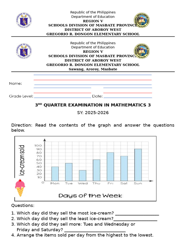 3rd Quarter PT | PDF