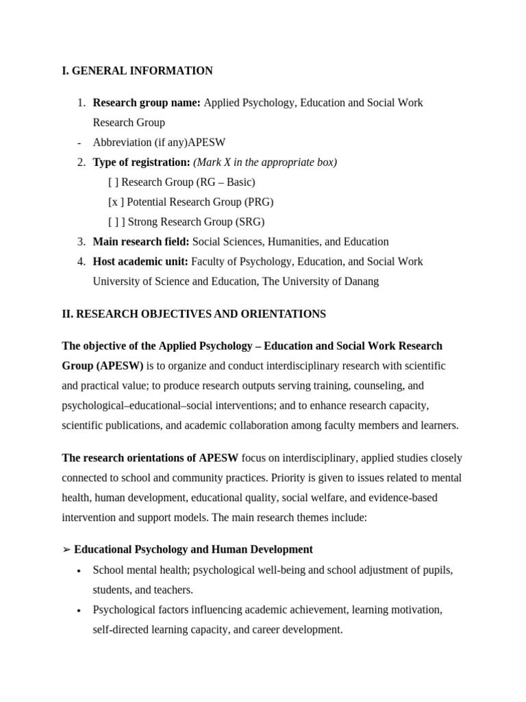 Introduction Research Group | PDF | Psychology | Social Work