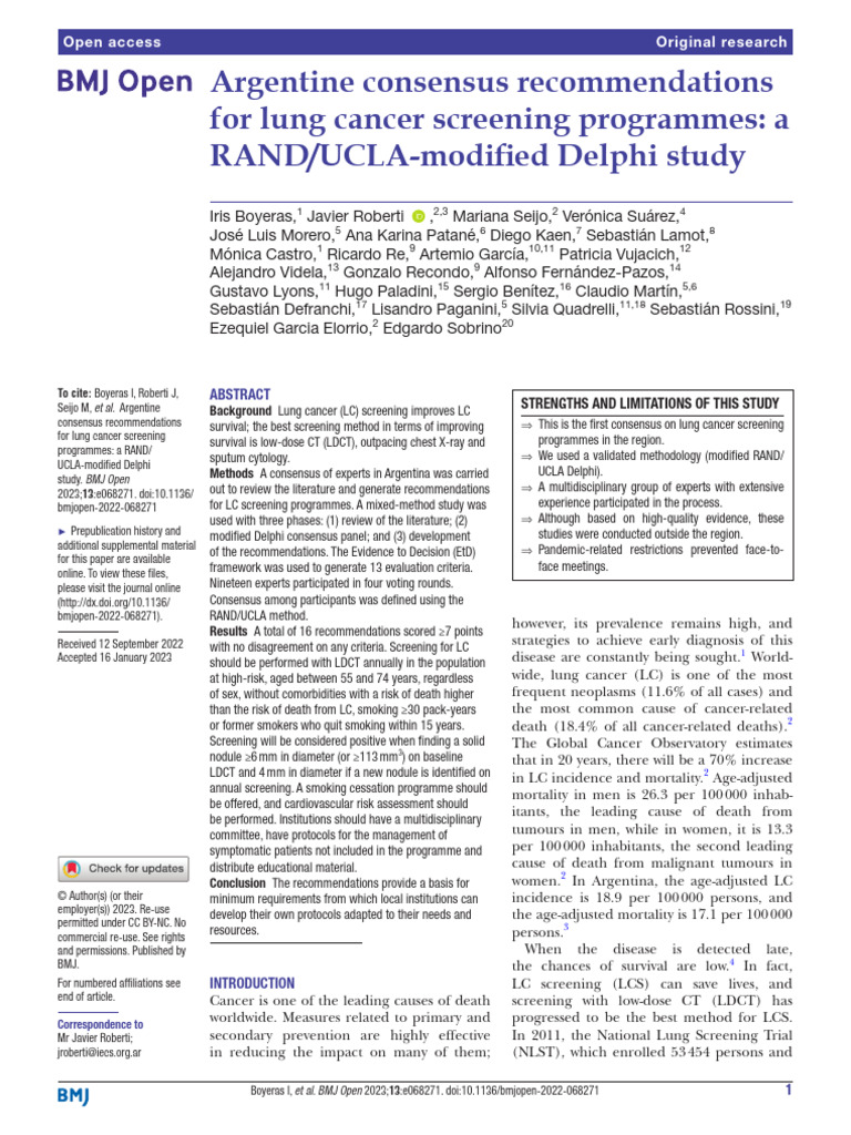 Rand Ucla Arg | PDF | Screening (Medicine) | Smoking Cessation