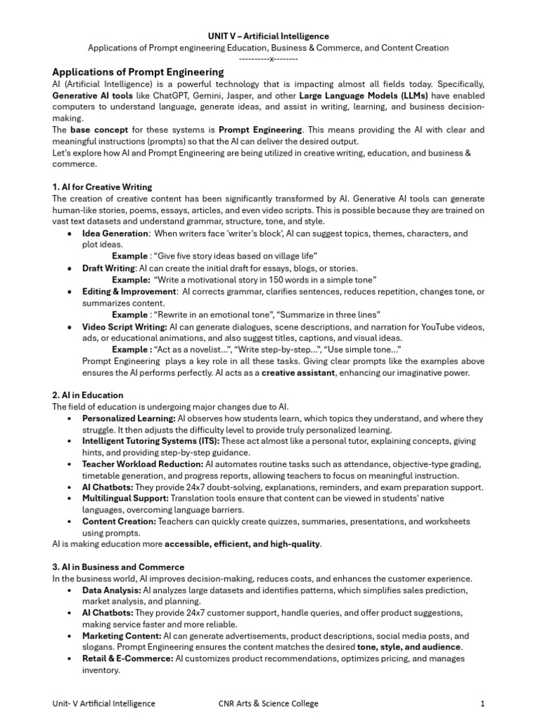 Unit v Artificial Intelligence Notes | PDF | Artificial Intelligence ...