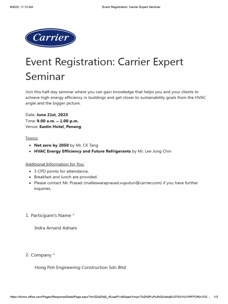 Event Registration_ Carrier Expert Seminar | PDF | Chess Openings ...