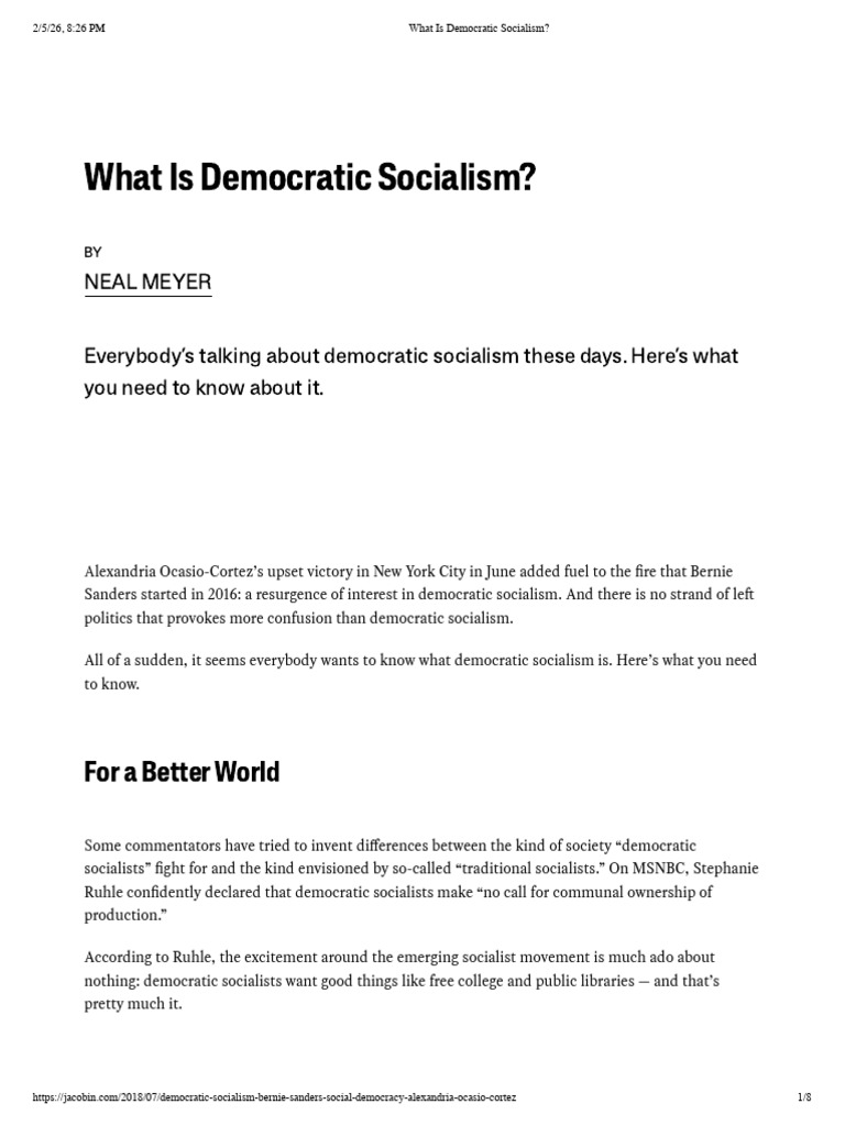 What Is Democratic Socialism | PDF | Socialism | Capitalism