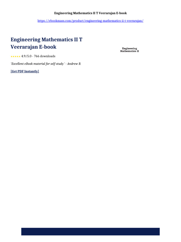 Engineering Mathematics II T Veerarajan Ebook Ready To Read | PDF ...