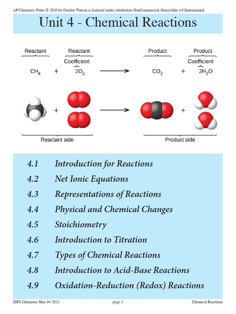 Unit 4 Complete Student Notes | PDF | Chemical Bond | Mole (Unit)