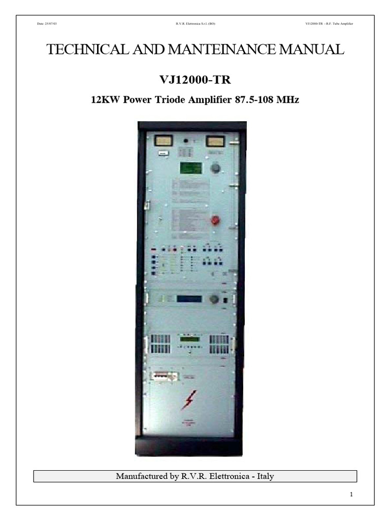 m1vj12000tr10en | PDF | Vacuum Tube | Power Supply